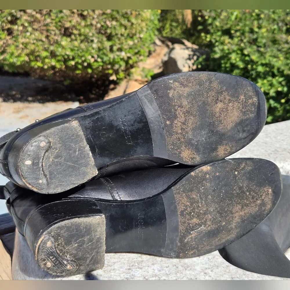 J.Crew Parker Leather Ankle Boots black #03011 size 9 - Picture 12 of 14